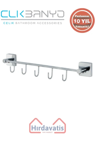 ÇELİK BANYO Paslanmaz Pirinç Vizyon 5’li Askılık ürün görseli