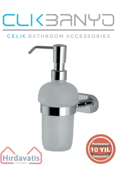 ÇELİK BANYO Paslanmaz Pirinç Zirve Cam Montajlı Sıvı Sabunluk ürün görseli