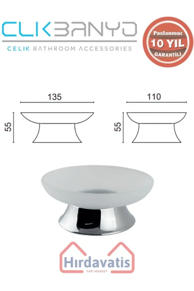 ÇELİK BANYO Paslanmaz Pirinç Bella Set Üstü Sabunluk - Resim 2