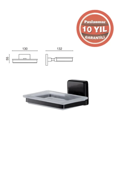 ÇELİK BANYO KU10-003.4 KUMRU SABUNLUK SİYAH ürün görseli