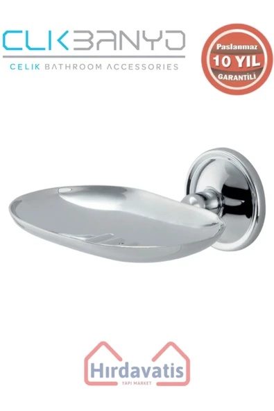 ÇELİK BANYO Paslanmaz Pirinç Bella Cansu Montajlı Sabunluk Krom