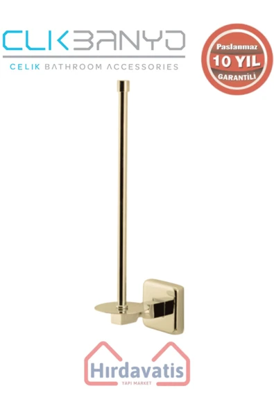 ÇELİK BANYO Paslanmaz Pirinç Kumru 2’li Yedek Kağıtlık Altın Sarı Gold ürün görseli