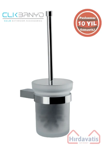 ÇELİK BANYO Paslanmaz Pirinç Titanik Klozet Fırçası - Resim 2