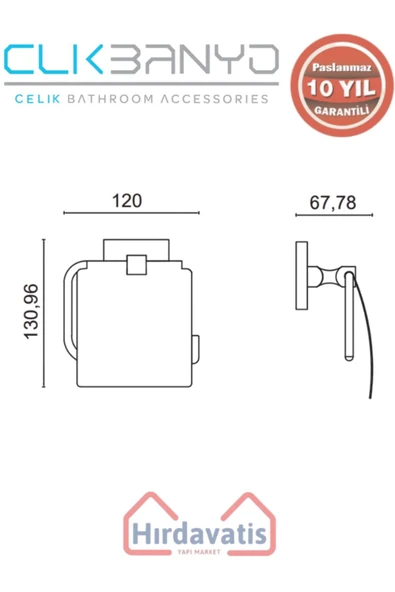 ÇELİK BANYO Paslanmaz Pirinç Kumru Geniș Kapaklı Kağıtlık Altın Sarı Gold - Resim 2