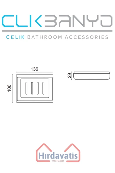 ÇELİK BANYO Paris DKP Setüstü Sabunluk Mat Siyah - Resim 2