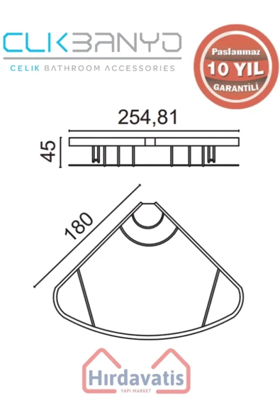 ÇELİK BANYO Paslanmaz Pirinç Karmina Camlı Oval Süngerlik Tekli 18x18cm Sabunluk Şampuanlık Ve Köşe Süngerlik - Resim 2