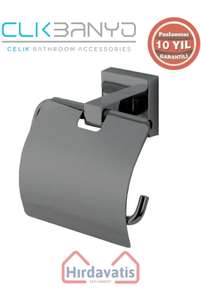 ÇELİK BANYO Paslanmaz Pirinç Tamay Geni? Kapaklı Kağıtlık Mat Siyah ürün görseli
