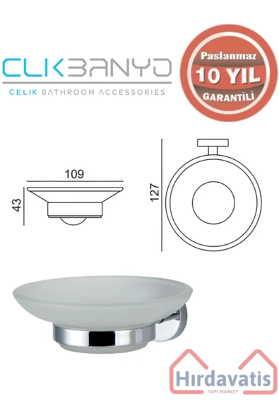 ÇELİK BANYO Paslanmaz Pirinç Eser Sabunluk - Resim 2