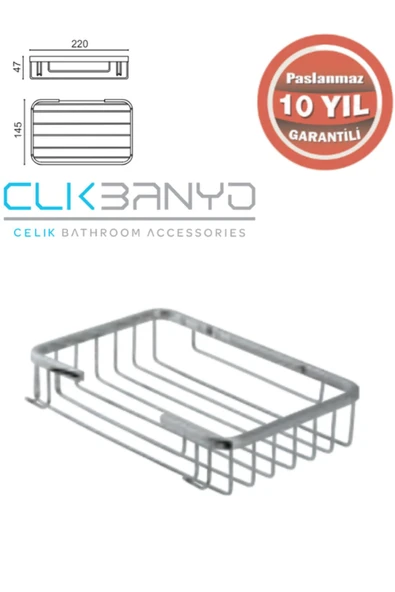 ÇELİK BANYO Taci Tekli 22X15 Sabunluk ve Şampuanlık ürün görseli