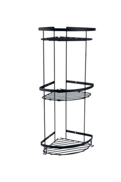 ÇELİK BANYO Üçlü Metal Zerrin 19x19 Sabunluk Şampuanlık Ve Köşe Süngerlik ürün görseli 1