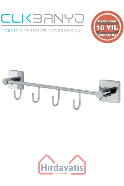 ÇELİK BANYO Paslanmaz Pirinç Vizyon 4’lü Askılık ürün görseli