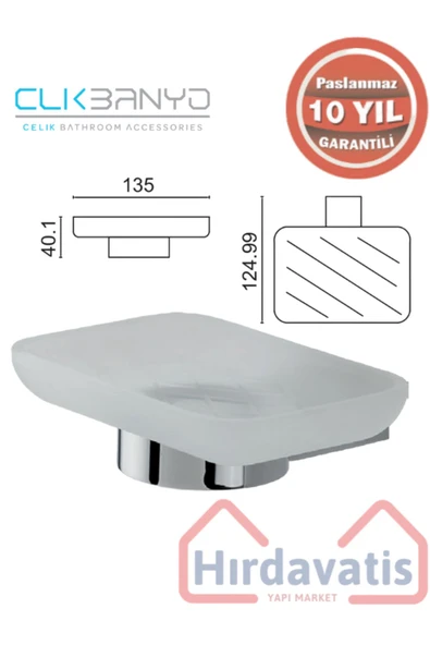 CLK BANYO Paslanmaz Pirinç Titanik Sabunluk ürün görseli