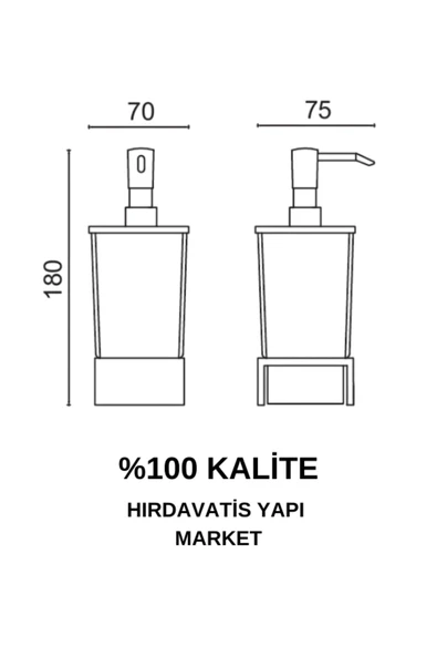 ÇELİK BANYO Paslanmaz Pirinç Kumru Set Üstü Sıvı Sabunluk Altın Sarı Gold - Resim 2