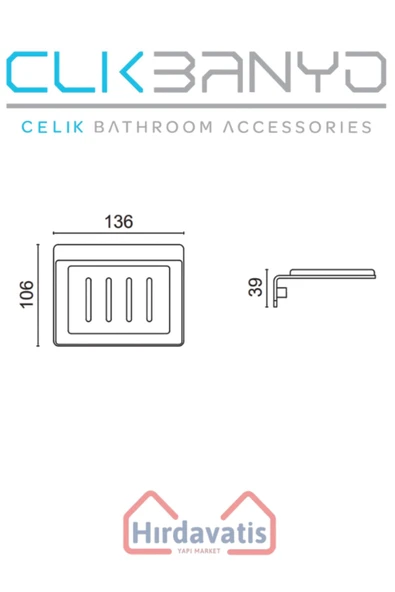 ÇELİK BANYO Paris DKP Sabunluk Mat Siyah - Resim 2