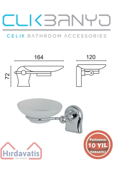 ÇELİK BANYO Paslanmaz Pirinç Lale Sabunluk - Resim 2