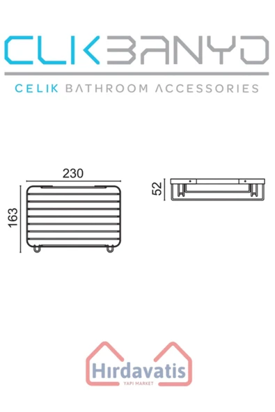 ÇELİK BANYO Taci 304 Tekli 23x15cm Sabunluk Şampuanlık Ve Köşe Süngerlik - Resim 2