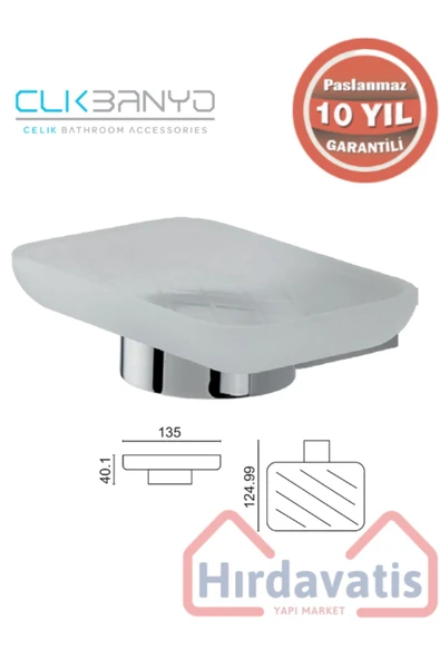 CLK BANYO Paslanmaz Pirinç Titanik Sabunluk - Resim 2