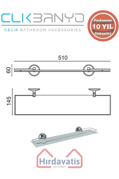 ÇELİK BANYO Paslanmaz Pirinç Bella Etejer Muahafazalı - Resim 2