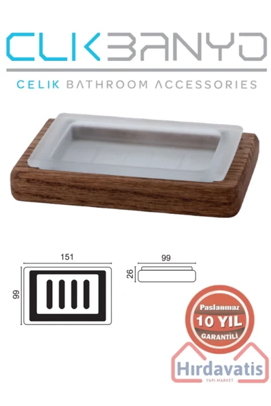 ÇELİK BANYO Paslanmaz Pirinç Selvi Set Üstü Sabunluk ürün görseli 1