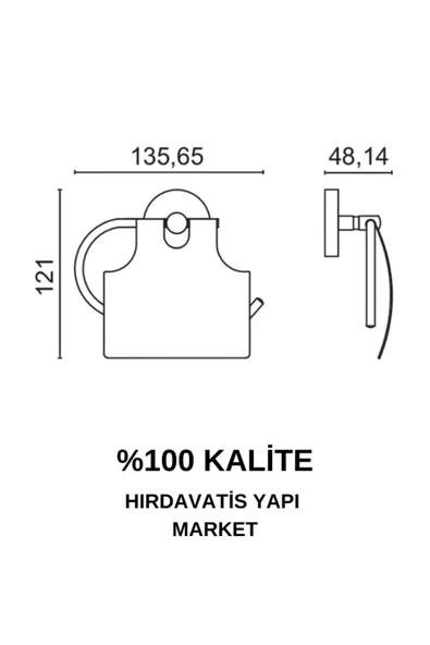 ÇELİK BANYO Paslanmaz Pirinç Karaca Jule Geniş Kapaklı Kağıtlık - Resim 2