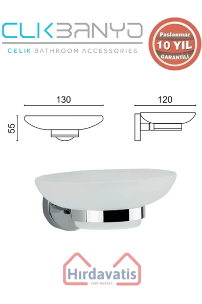 ÇELİK BANYO Paslanmaz Pirinç Dilek Sabunluk - Resim 2