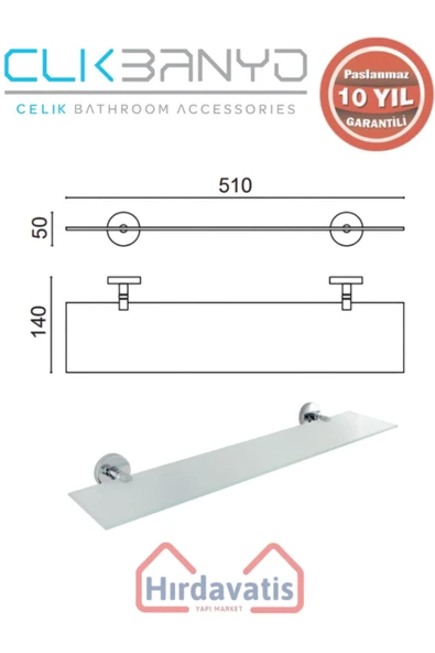 ÇELİK BANYO Paslanmaz Pirinç Dilek Etajer - Resim 2