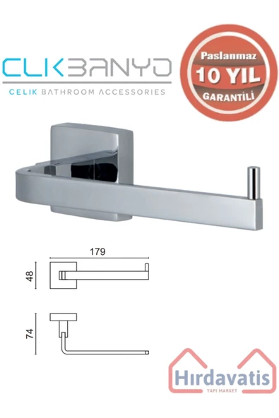 ÇELİK BANYO Paslanmaz Pirinç Tamay Kağıtlık ürün görseli