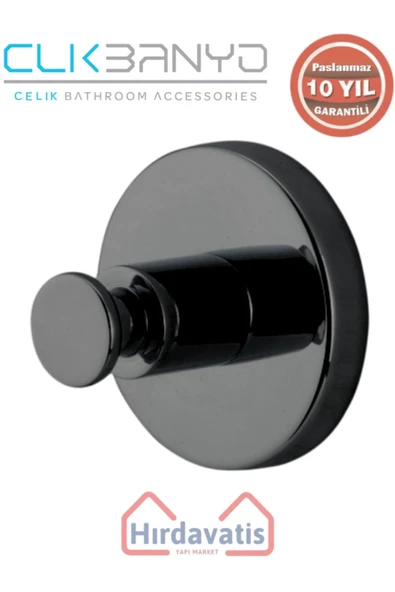 ÇELİK BANYO Paslanmaz Pirinç Flora Bornozluk Tekli Mat Siyah ürün görseli