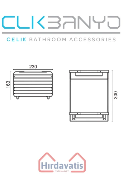 ÇELİK BANYO İkili Metal Taci 23x15x30 Sabunluk Şampuanlık Ve Köşe Süngerlik - Resim 2