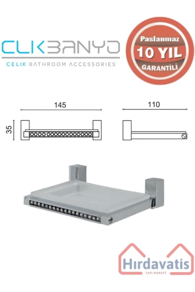 ÇELİK BANYO Paslanmaz Pirinç Swwor Sabunluk - Resim 2