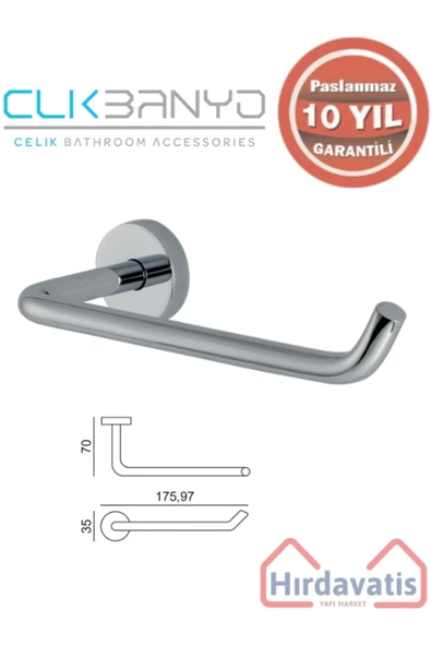 ÇELİK BANYO Paslanmaz Pirinç Eser Açık Kağıtlık ürün görseli 1