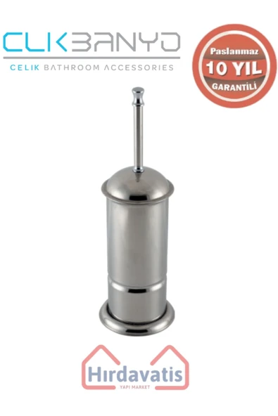 ÇELİK BANYO Paslanmaz Pirinç Cihan Klozet Fırçası Krom ürün görseli 1