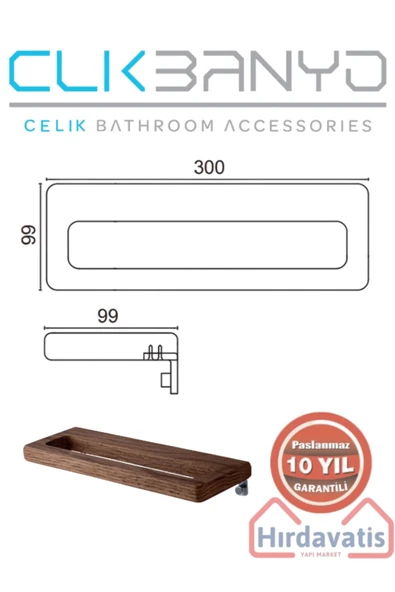 ÇELİK BANYO Paslanmaz Pirinç Selvi Havluluk 30cm - Resim 2