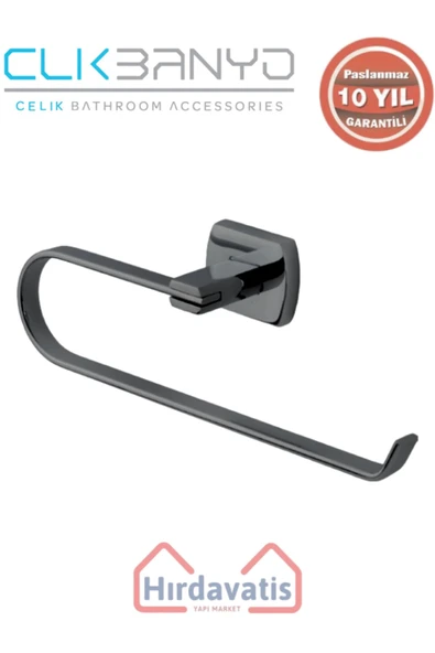 ÇELİK BANYO Paslanmaz Pirinç Milano Açık Kağıt Havluluk Mat Siyah ürün görseli