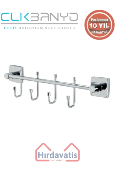 ÇELİK BANYO Paslanmaz Pirinç Vizyon 4’lü Askılık ürün görseli