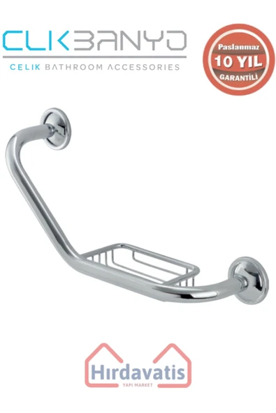 ÇELİK BANYO Paslanmaz Pirinç Bella Süngerlikli İkili Küvet Tutamağı 40cm ürün görseli