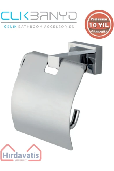 ÇELİK BANYO Paslanmaz Pirinç Kenzo Geni? Kapaklı Kağıtlık ürün görseli 1