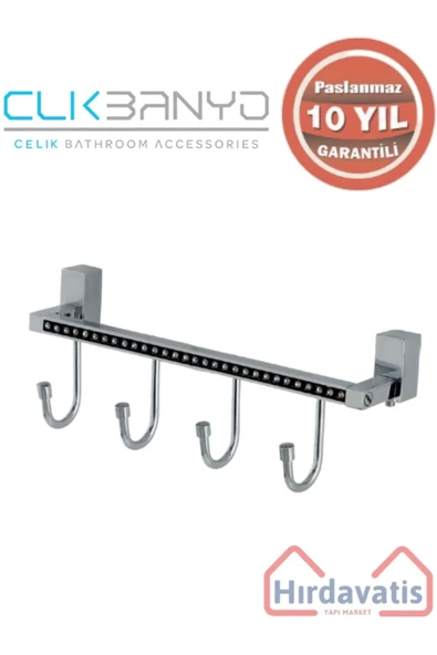 ÇELİK BANYO Paslanmaz Pirinç Swwor 4’lü Askılık ürün görseli