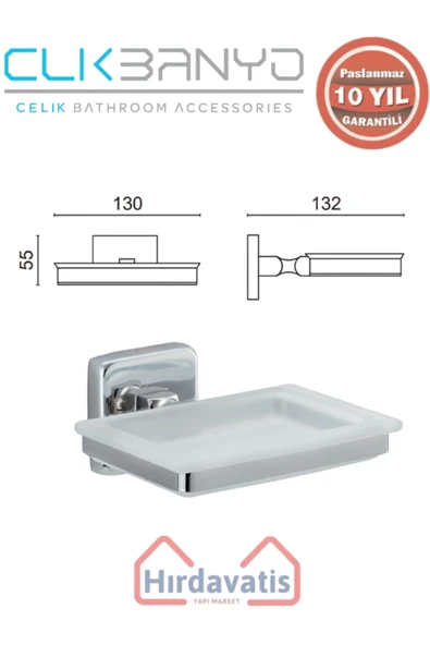 ÇELİK BANYO Paslanmaz Pirinç Kumru Sabunluk - Resim 2