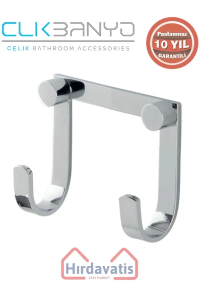 ÇELİK BANYO Paslanmaz Pirinç Bella Linda İkili Askılık ürün görseli