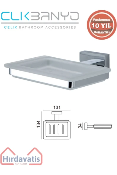 ÇELİK BANYO Paslanmaz Pirinç Kenzo Sabunluk