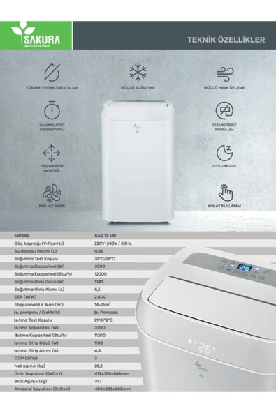 Sakura Mobil Tipi Split Klima - Resim 5