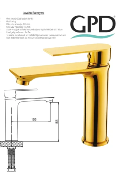 SARI PROVİDO GOLD (PVD KAPLAMA) BATARYA SETİ - 4