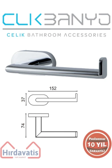 ÇELİK BANYO Paslanmaz Pirinç Zirve Kağıtlık ürün görseli