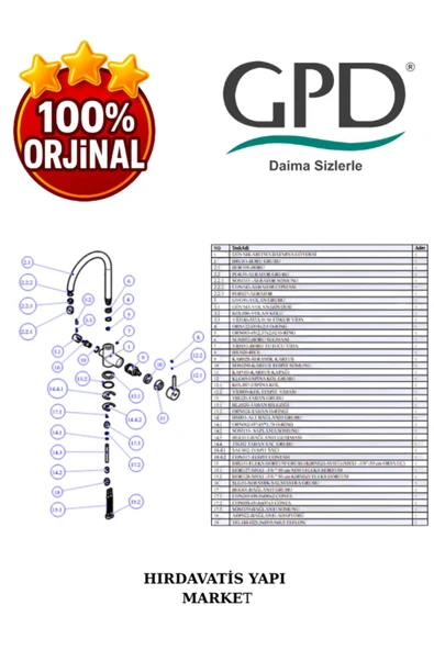 GPD Espina MAR70 Arıtma Çıkışlı Eviye Bataryası - 5