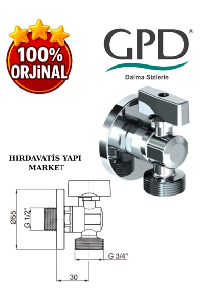 GPD CM02 Küresel Çamaşır Musluk - 3