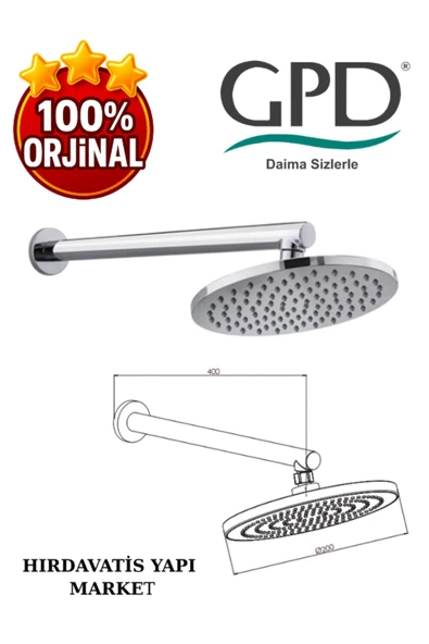 GPD ADS07 Ankastre Duş Başlığı (Ø200) - 3