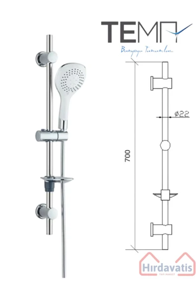 Tema DİNAMİK BİANCO SÜRGÜLÜ DUŞ SETİ - 4