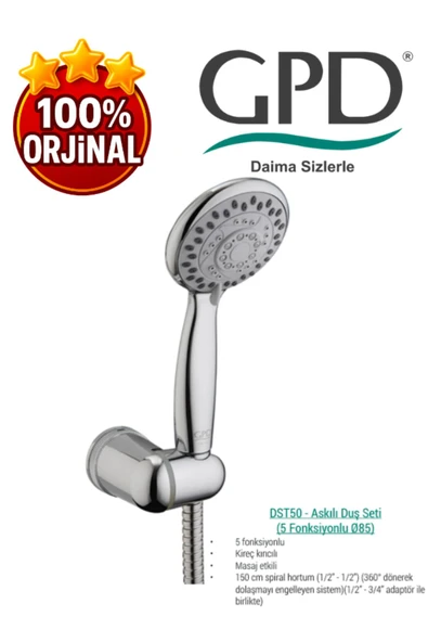 GPD DST50 Askılı Duş Seti (5 Fonksiyonlu Ø85) - 6