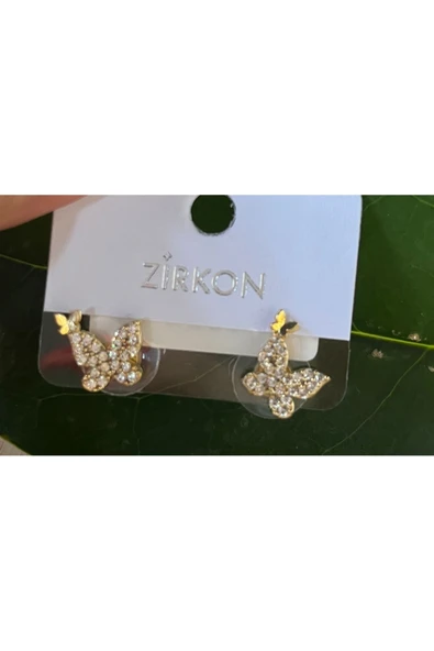 Monalisa Home Gold Renk Lüks Gösterişli Kelebek Figürlü  Küpe ürün görseli 1